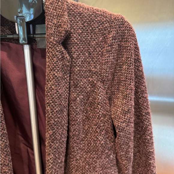 LC Lauren Conrad Maroon Textured Blazer - Picture 4 of 6
